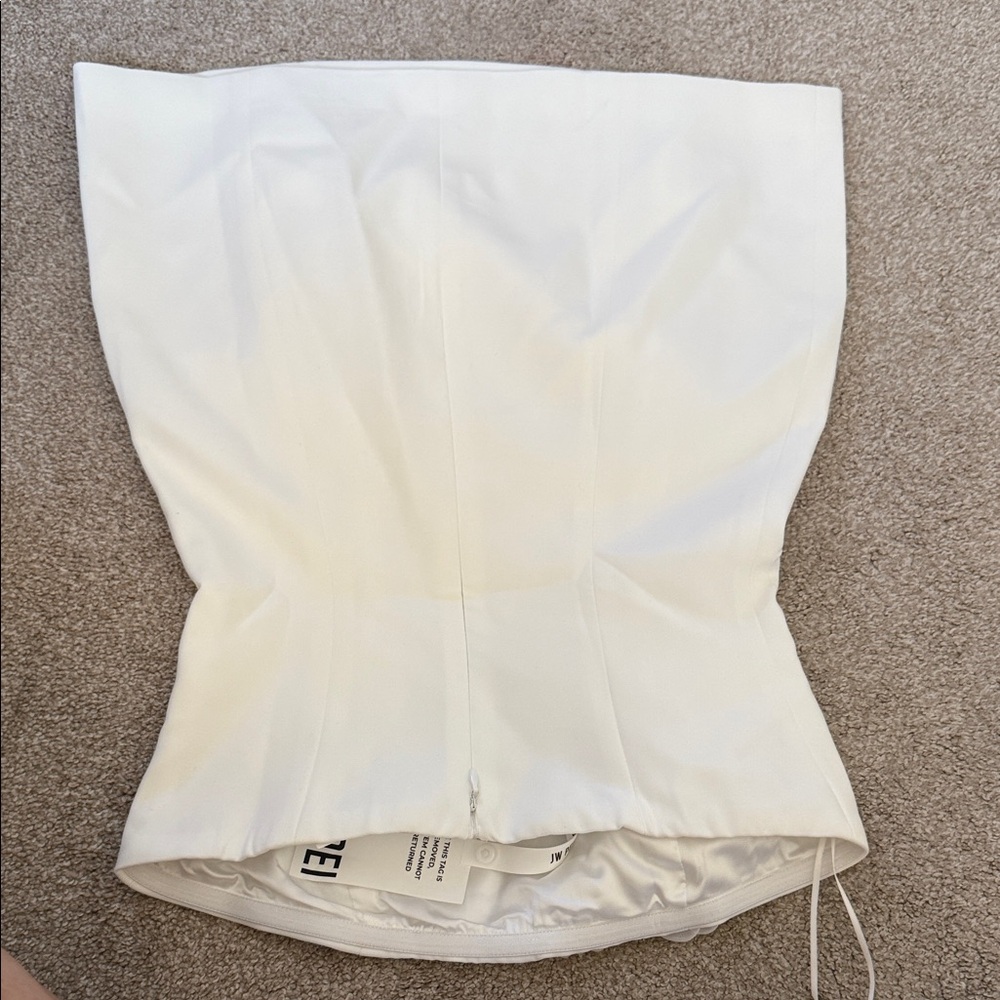 JW PEI White Satin Corset Top